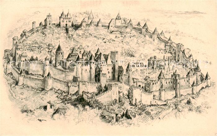 Carcassonne La Cite de Carcassonne m. Hotel de la Cite