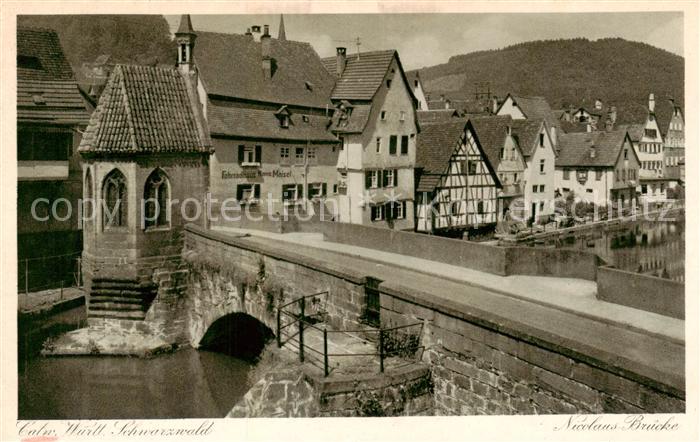 Calw Nicolaus-Bruecke Fachwerkhaus
