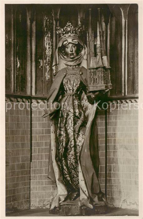 Marburg Lahn Statue der Hl. Elisabeth - Elisabethenkirche