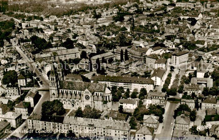Landau Pfalz Fliegeraufnahme Innenstadt