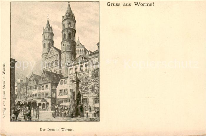 Worms Rhein Dom- Aussenansicht