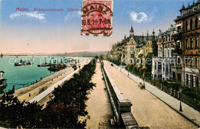 Mainz Rhein Rheinpromenade Uferstrasse