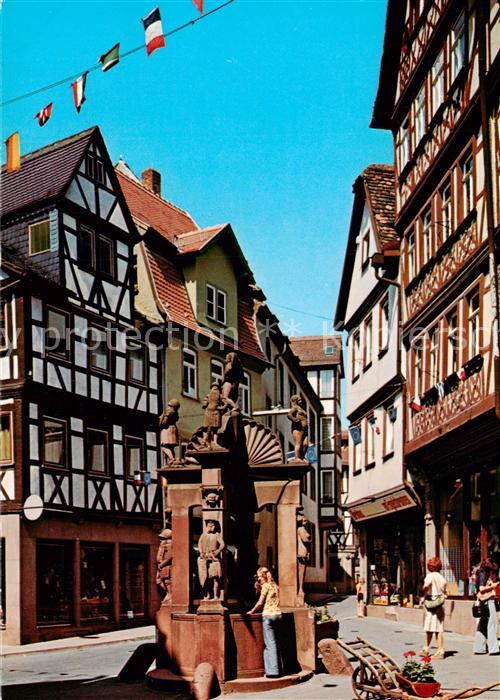 Wertheim Main Engelsbrunnen Fachwerkhaeuser