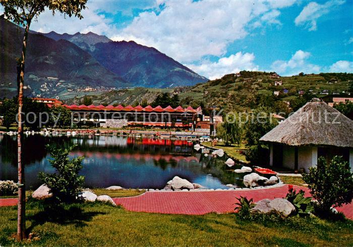 Merano Meran Schwimmbad u. kuenstlicher See Thermenanlage