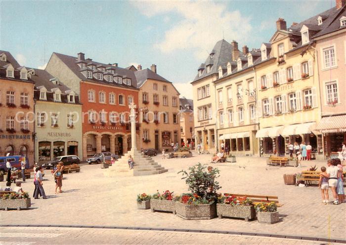 Echternach Luxembourg Place du marche avec Croix de Justice
