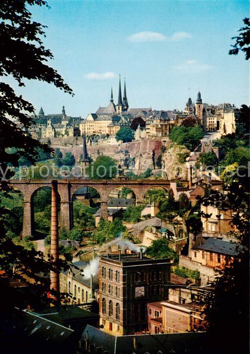 Luxembourg Belgien Teilansicht m. alter Bruecke