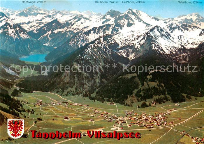 Tannheim Tirol AT Gesamtansicht m. Vilsalpsee Hochvogel Nebelhorn