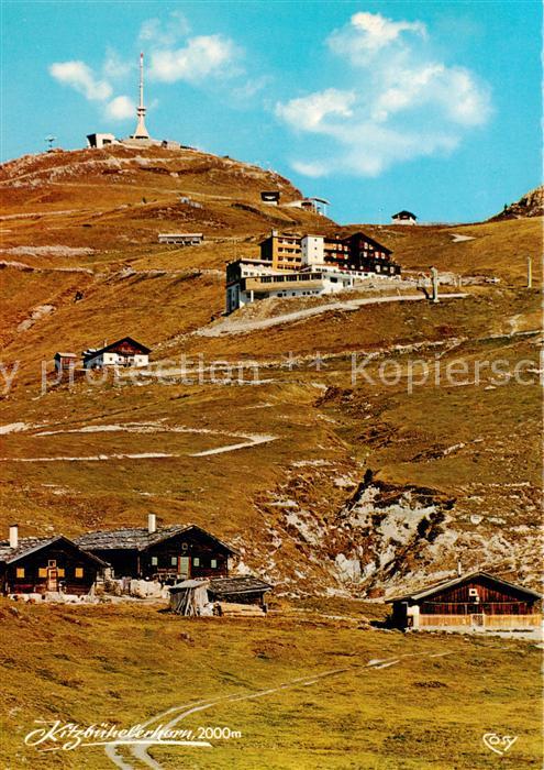 Kitzbueheler-Horn Tirol AT Berghotel Aussenansicht u. Gipfel Kitzbueheler Horn