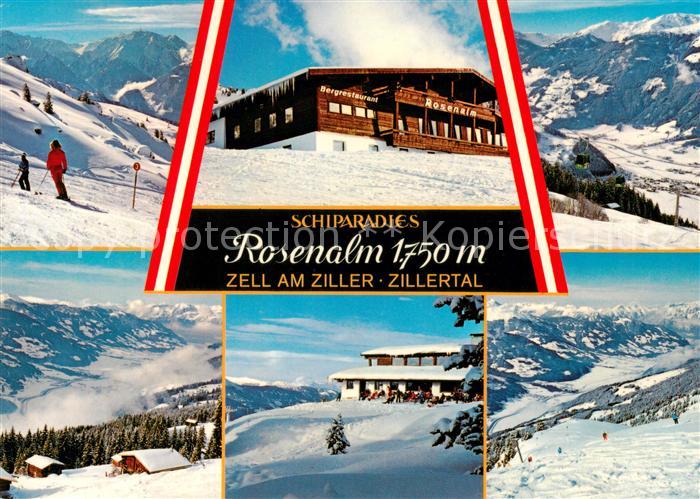 Zell Ziller Tirol Bergrestaurant Rosenalm Teilansichten Skiparadies Wintersport