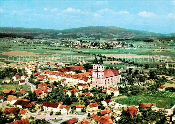 Niederalteich Donau Fliegeraufnahme Teilansicht m. Benedektiner-Abtei