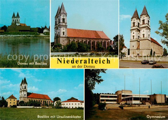 Niederalteich Donau Donau m. Basilika - Ursulinenkloster