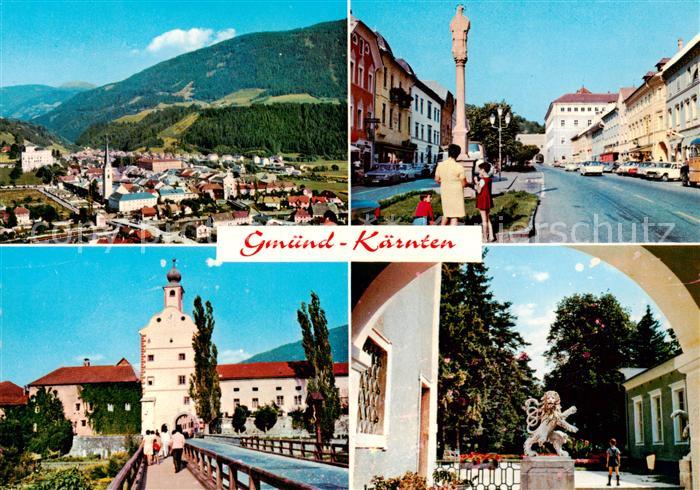 Gmuend Kaernten Mittelalterliche Stadt mit Stadtmauer Hauptplatz Stadttor Prof P