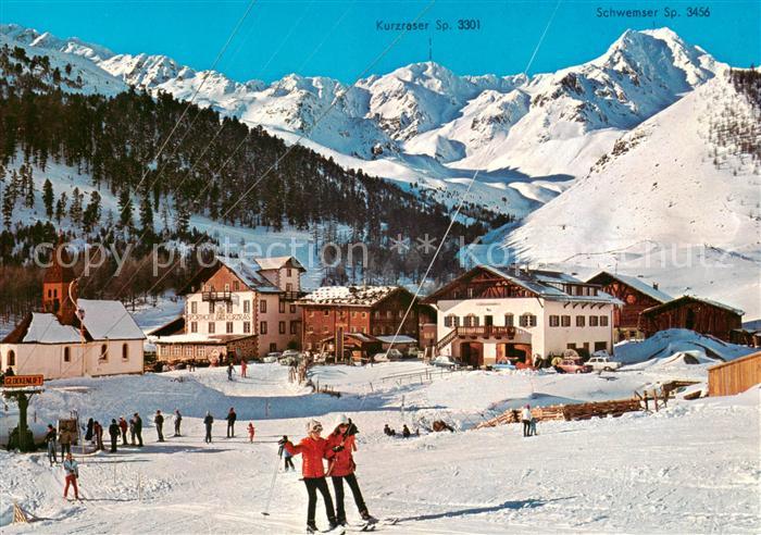Schnals Bozen Suedtirol Sporthotel Kurzras mit Kurzraser und Schwemser