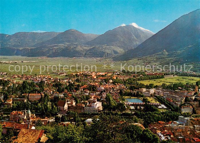 Merano Meran Fliegeraufnahme mit Kurhotel Palace