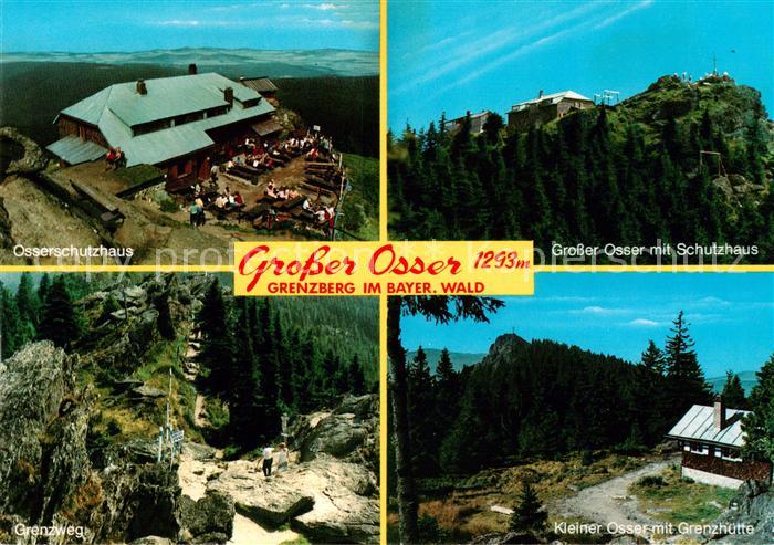 Grosser Osser 1293m Lam mit Osser Schutzhaus Grenzweg Kleiner Osser mit Grenzhue