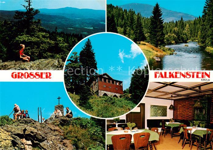Falkensteinschutzhaus 1313m Bayerischer Wald Grosser Falkenstein Gipfelkreuz Zwi