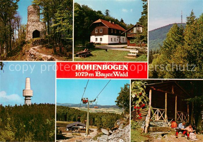 Neukirchen Heilig Blut Berggasthaus Hohenbogen Ruine Turm Seilbahn Brotzeit