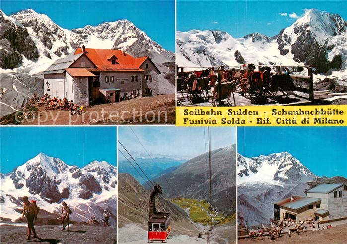 Sulden Solda Trentino-Alto-Adige IT Schaubachhuette Terrasse Seilbahn Bergstatio