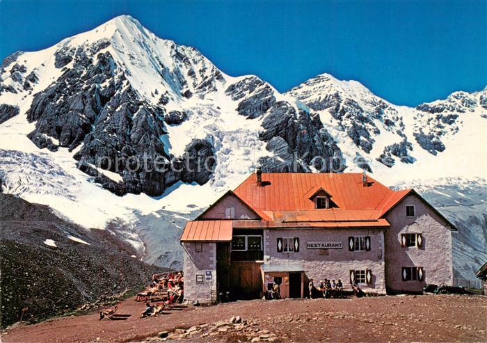 Sulden Solda Trentino-Alto-Adige IT Schaubachhuette mit Koenigspitze Ortler