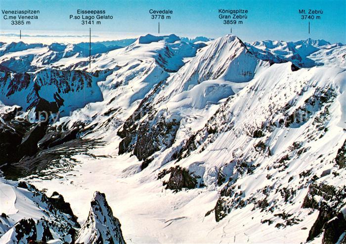 Sulden Solda Trentino-Alto-Adige IT Suldengletscher Blick vom Ortler