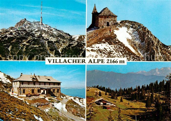 Villacher-Alpe-Dobratsch 2166m Kaernten AT Gipfel mit Sendeanlage Deutsche Kirch