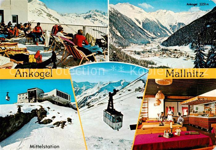 Mallnitz Tauernbahn Kaernten AT Ankogel Bergstation Gaststube Seilbahn