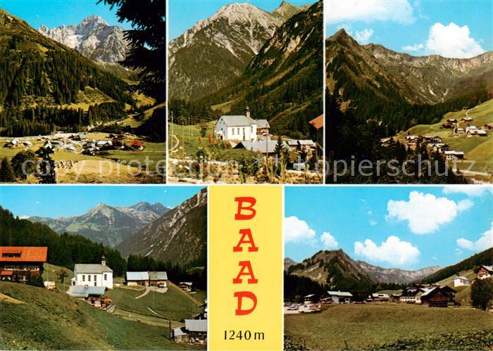 Baad-Mittelberg Kleinwalsertal AT Teilansichten Kirche Panorama