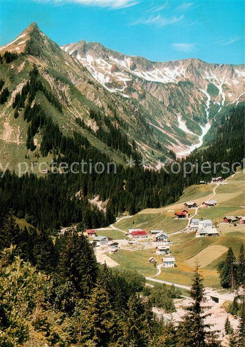 Baad-Mittelberg Kleinwalsertal AT Fliegeraufnahme mit Unspitze