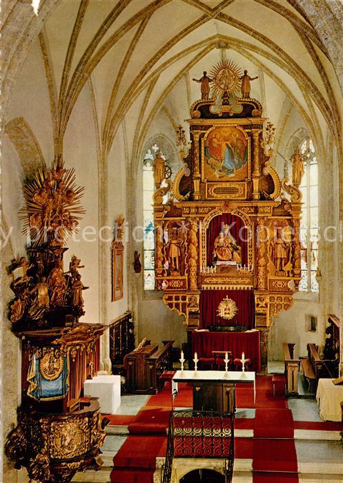 Maria Woerth Woerthersee Inneres der Wallfahrtskirche mit Hochaltar
