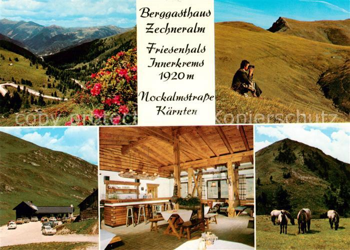 Kremsbruecke Kaernten AT Berggasthaus Zechneralm Gastraum Friesenhals Innerkrems
