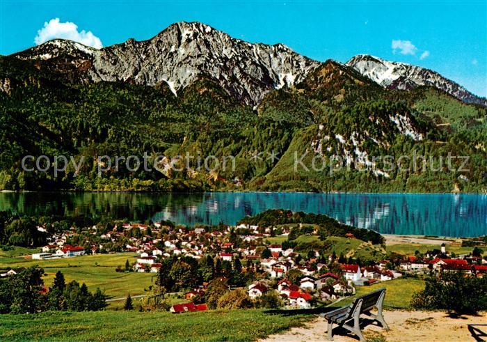 Kochel See mit Herzogstand und Heimgarten