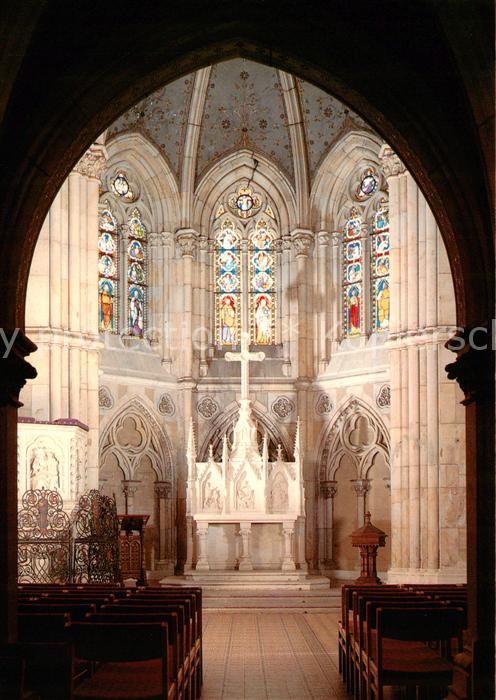 GOSLAR Harz Niedersachsen Chor der neogotischen Schlosskirche Kanzel und Altar