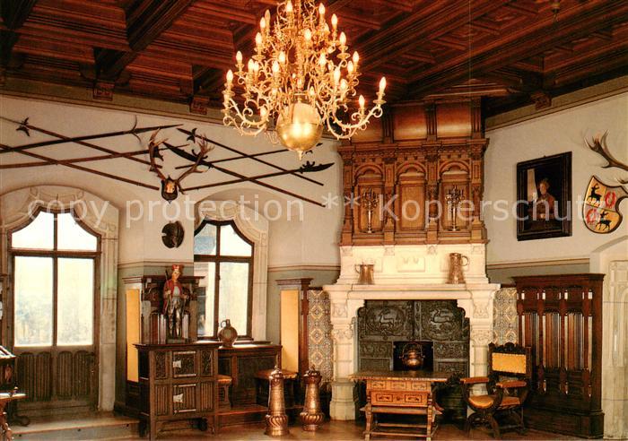 GOSLAR Harz Niedersachsen Halle Kamin mit Ilsenburger Ofenplatten und spaetgot V