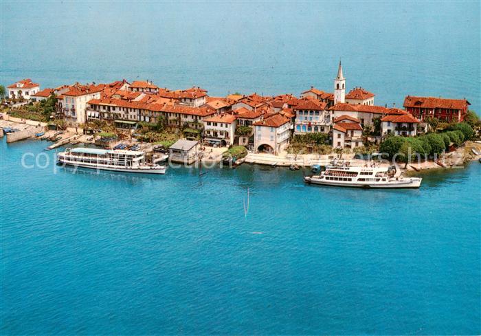 Isola Pescatori Lago Maggiore IT Fliegeraufnahme