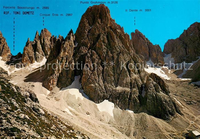 Dolomiten Langkofel Gruppo del Sassolungo Rifugio Toni Demetz