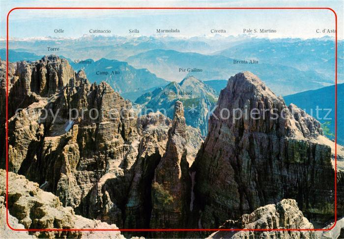 Dolomiti di Brenta IT Veduta dalla Cima Tosa