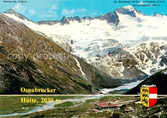 Malta Maltatal Kaernten AT Osnabruecker Huette mit Preimel Spitze und Grosselend