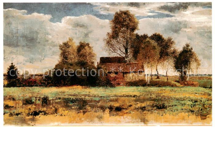 Kochel See Moorhuetten im Dachauer Moos Gemaelde im Franz Marc Museum