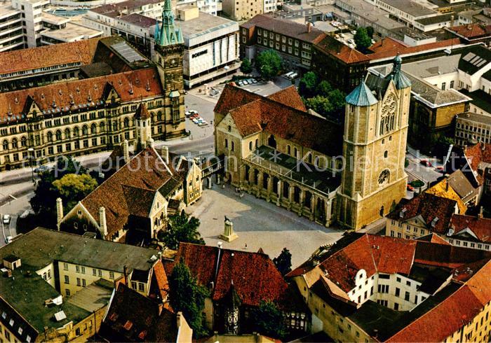 BRAUNSCHWEIG CITY Burgplatz und Rathaus Fliegeraufnahme