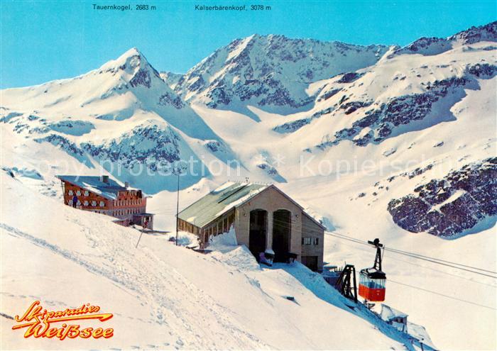 Rudolfshuette 2315m Weisssee AT Seilbahn Bergstation Weisssee Tauernkogel Kalser