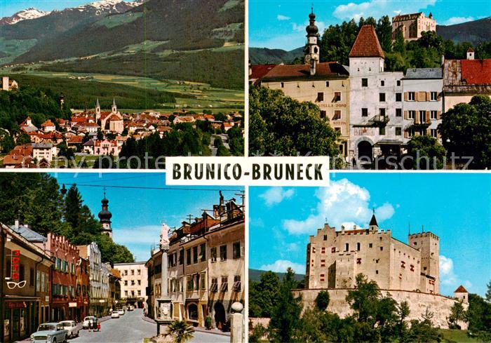 Bruneck Panorama Kirche Schloss Ortsstrasse