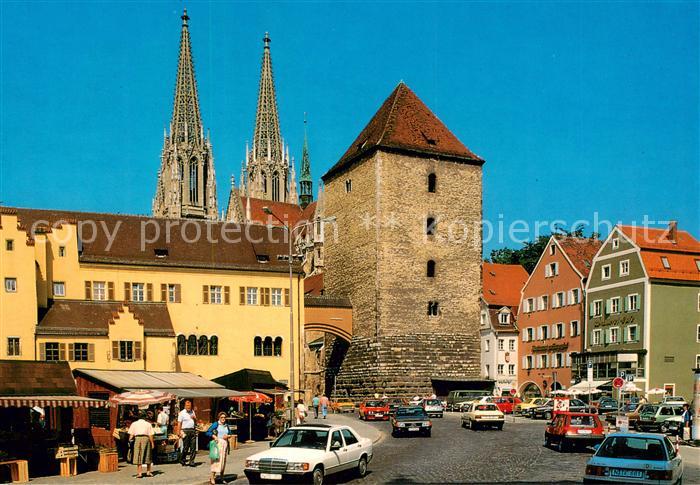REGENSBURG Bayern Alter Kornmarkt Kirchtuerme