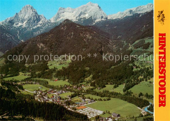 Hinterstoder Fliegeraufnahme mit gr Priel und Spitzmauer Freischwimmbad Tennis M