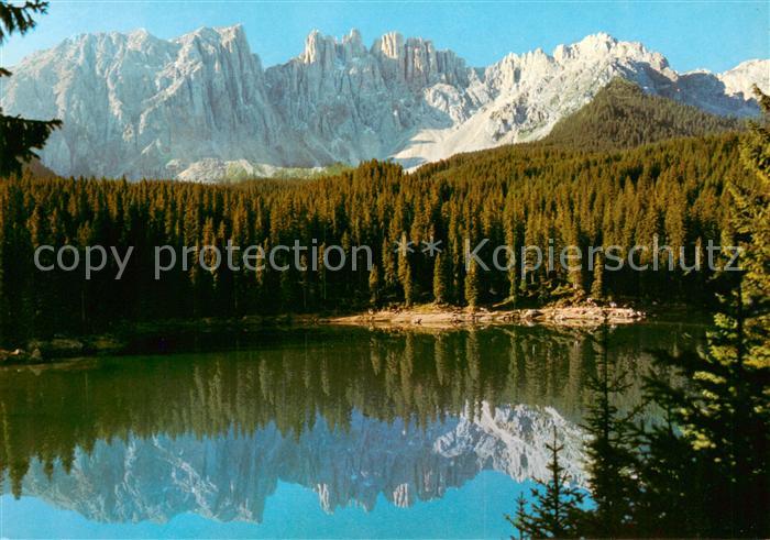 Karersee Lago di Carezza IT mit Latemar