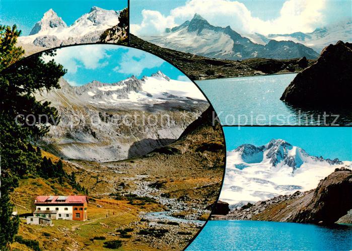 Waxeggkees Rossruck Unterkunftshaus Alpenrose Feldkopf Hornspitzen mit Schwarzse