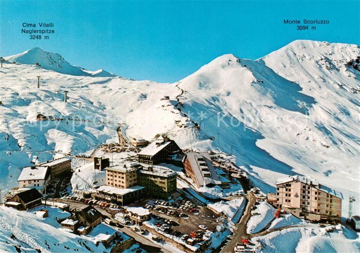 Stilfserjoch 2750m Passo dello Stelvio IT Fliegeraufnahme mit Naglerspitze und M