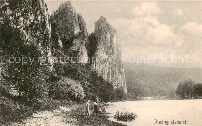 Bad Kreuznach Rheingrafenstein Uferpartie an der Nahe