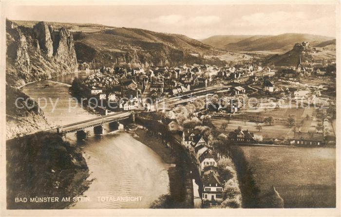 Bad Muenster Stein Ebernburg Panorama Nahetal Rheingrafenstein Felsen
