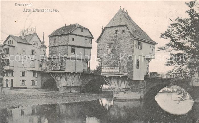 Bad Kreuznach Alte Brueckenhaeuser an der Nahe