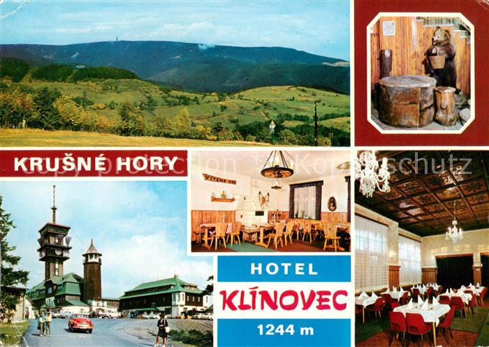 Krusne Hory CZ Hotel Klinovec Restaurant Landschaftspanorama